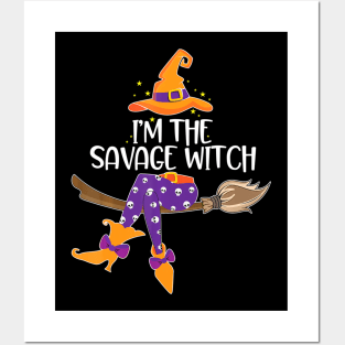 Im He Savage Witch Halloween Matching Group Costume Posters and Art